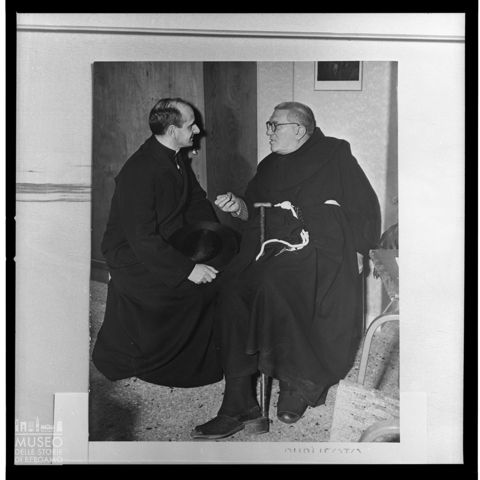 Ritratto di monsignor Giovanni Battista Montini e padre Agostino Gemelli