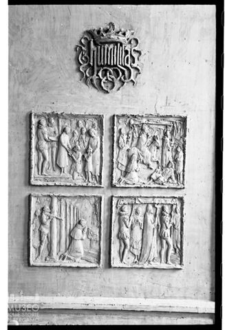 Particolare del modello della porta per la chiesa di San Carlo Borromeo di Nibionno