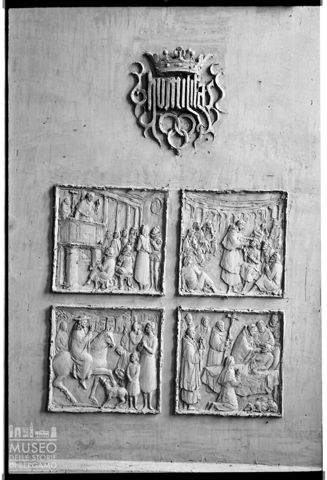 Particolare del modello della porta per la chiesa di San Carlo Borromeo di Nibionno