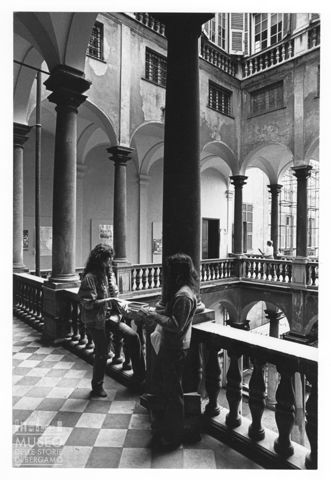 Il cortile del palazzo dell'Università di Genova