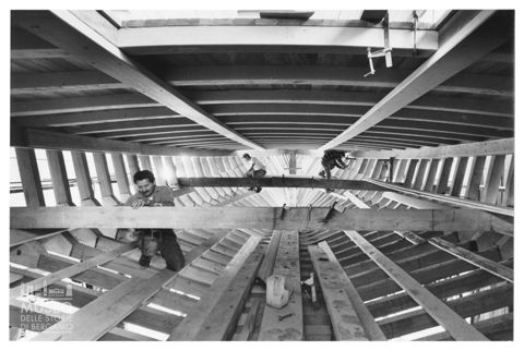 Interno di un peschereccio nel cantiere navale Foschi di Cesenatico