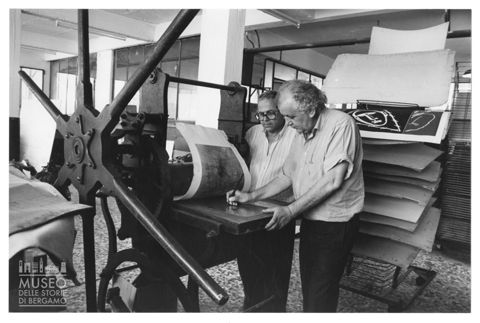 L'atelier di incisione di Giorgio Upiglio a Milano
