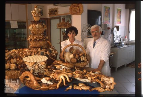 Ritratto di Teresa e Ottavio Giannatempo nel loro laboratorio di Sant'Angelo