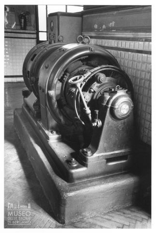 Particolare dei macchinari della centrale idroelettrica nel Villaggio Operaio di Crespi d'Adda