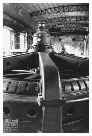 Particolare dei macchinari della centrale idroelettrica nel Villaggio Operaio di Crespi d'Adda