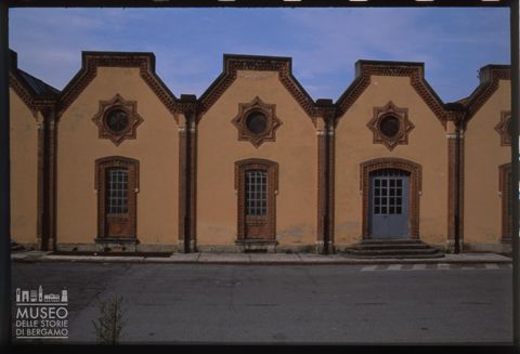 Uno dei capannoni del Cotonificio Benigno Crespi nel Villaggio Operaio di Crespi d'Adda