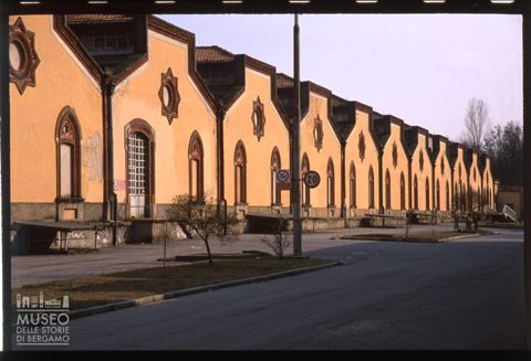Uno dei capannoni del Cotonificio Benigno Crespi nel Villaggio Operaio di Crespi d'Adda