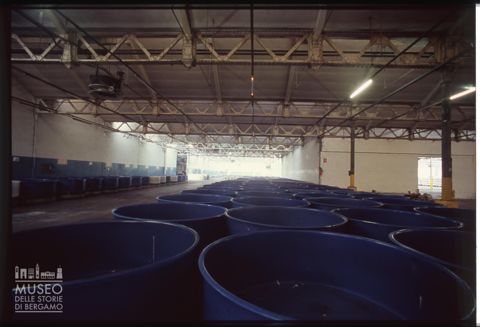 Un capannone del Cotonificio Benigno Crespi nel Villaggio Operaio di Crespi d'Adda