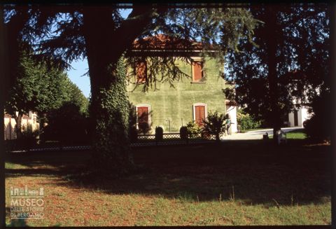 Una delle case degli operai nel Villaggio Operaio di Crespi d'Adda