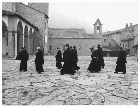 Scena di vita religiosa presso l'eremo della Verna a Chiusi della Verna