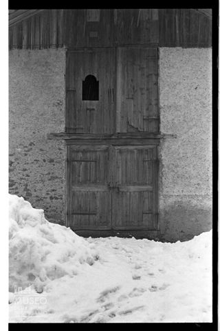 Ingresso di una baita in Cadore