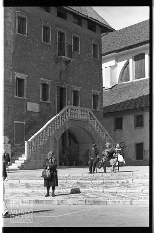 Scorcio di piazza Tiziano a Pieve di Cadore