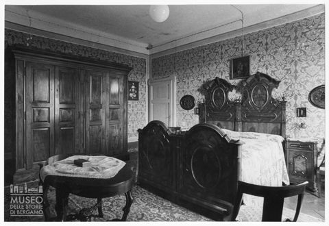 Camera da letto dell'abitazione padronale della Cascina Levati (Toffetti) a Caravaggio
