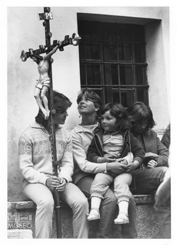 Durante la processione del Gannariente in Val Bavona