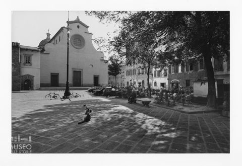 La piazza Santo Spirito a Firenze