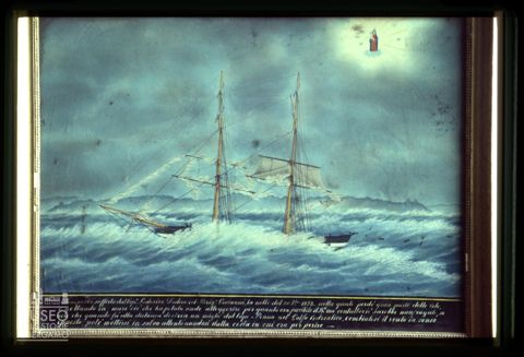 Dipinto ex voto conservato presso il Santuario di Nostra Signora del Monte a Genova