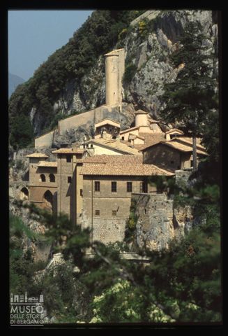 Veduta del Sacro Speco di San Benedetto a Subiaco