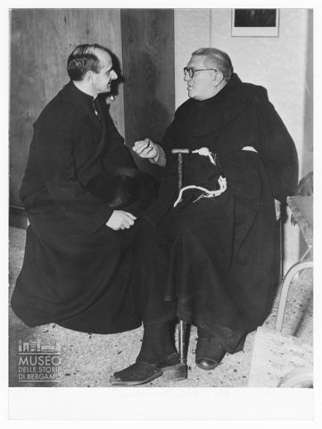 Ritratto di monsignor Giovanni Battista Montini e padre Agostino Gemelli