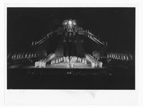 Una scena dell'Aida all'Arena di Verona nella stagione 1977