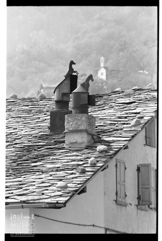 Particolare di un tetto in Valchiavenna
