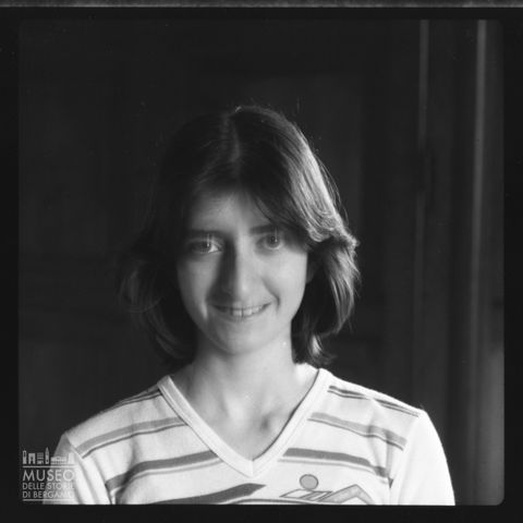 Ritratto di Marta Merisio nella sua abitazione a Bergamo