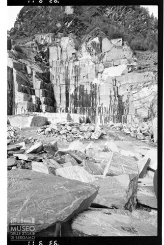 La cava di serpentino presso Chiesa in Valmalenco