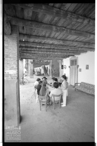 Scena di vita quotidiana in una cascina a Malpaga