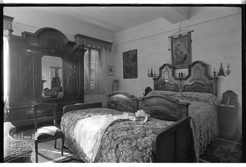 Camera da letto dell'abitazione padronale della Cascina Levati (Toffetti) a Caravaggio