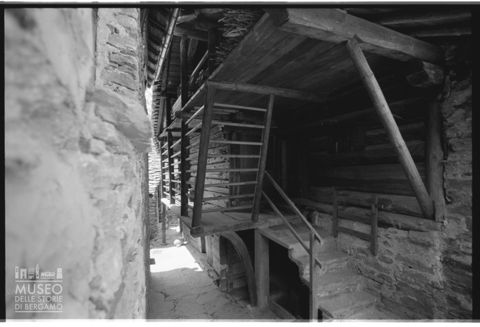 Particolare di un'abitazione Walser ad Alagna Valsesia