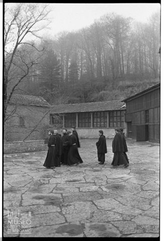 Scena di vita religiosa presso l'eremo della Verna a Chiusi della Verna