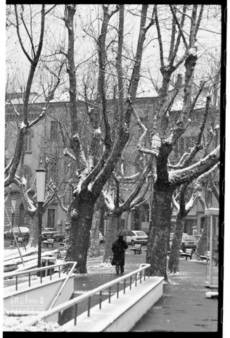 Scorcio di Lecco sotto la neve