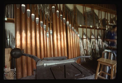 Il laboratorio della Pontificia Fabbrica d'Organi Giovanni Tamburini di Crema