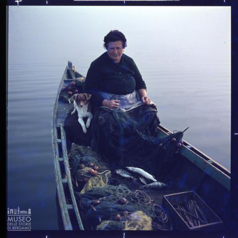 Scena di pesca sul Lago d'Iseo