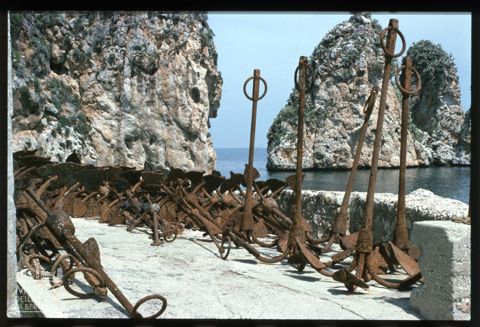 Ancore nella tonnara di Scopello