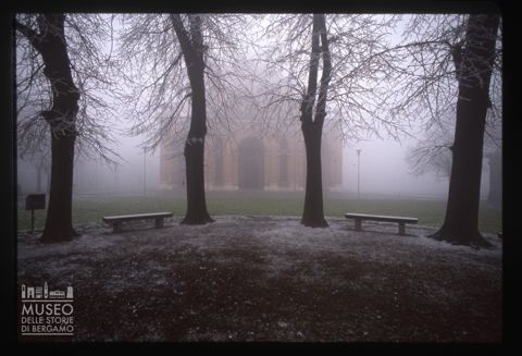 Il santuario di Santa Maria del Fonte a Caravaggio in inverno
