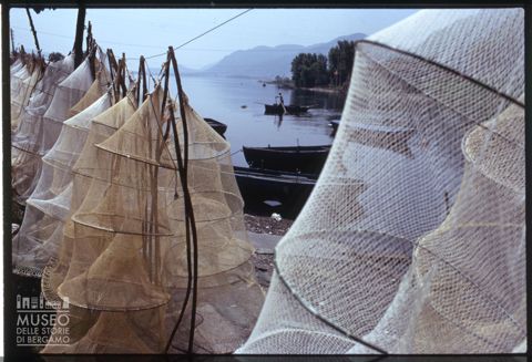 Nasse da pesca a Pescarenico