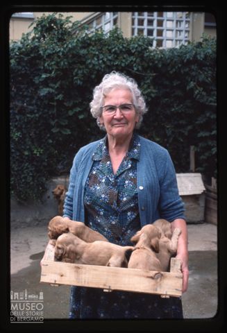 Ritratto di donna con cani