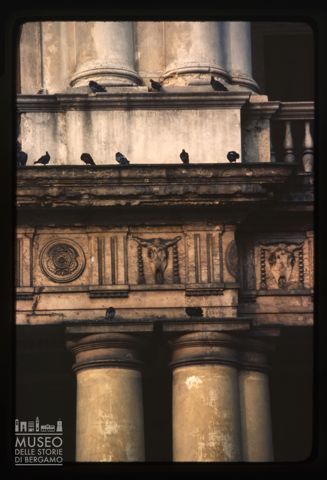 Particolare della facciata del Palazzo Chiericati a Vicenza
