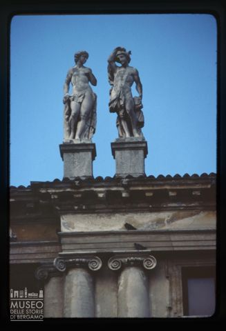 Particolare della facciata del Palazzo Chiericati a Vicenza