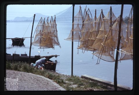 Nasse da pesca a Pescarenico