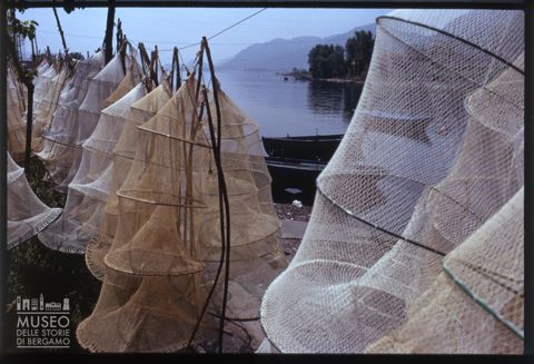 Nasse da pesca a Pescarenico