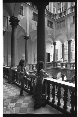Il cortile del palazzo dell'Università di Genova