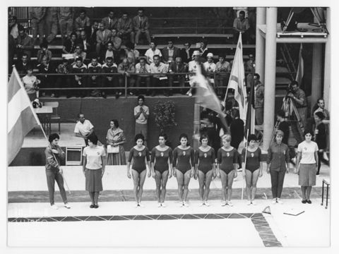 Squadra di ginnastica femminile