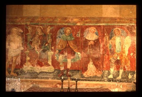 Particolare di un affresco nella Chiesa di San Rocco