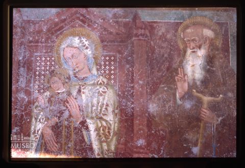Particolare di affresco nella chiesa del Corpus Domini a Cornalita