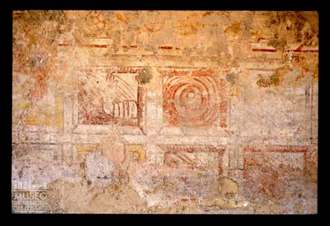Lacerto di affresco nella chiesa di Sant'Antonio a Pianca