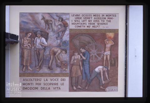 Dipinto sul retro della chiesa di Foppolo