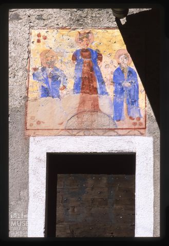 Dipinto sacro su una baita di Ponte dell'Acqua