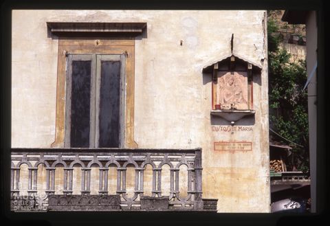 Particolare di un palazzo a San Pellegrino Terme