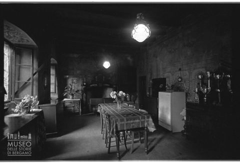 Veduta d'interno di palazzo signorile in Valle Imagna